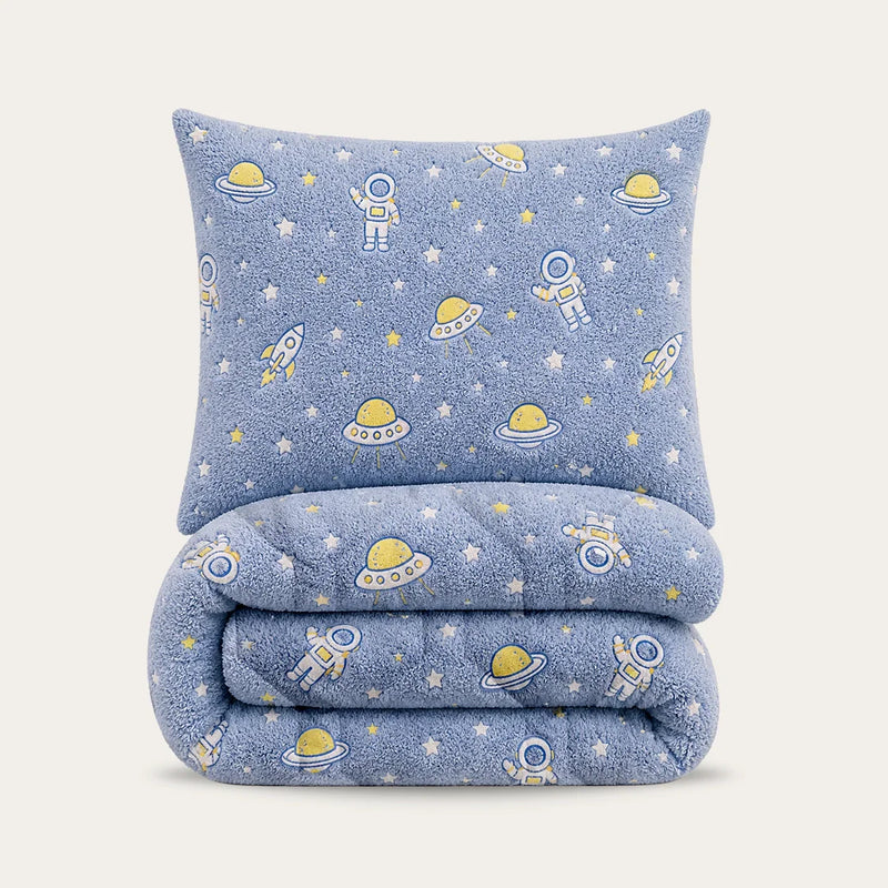 Wasbaar Kids All Season Dekbed | Glow In The Dark | Ruimte | Met Kussensloop