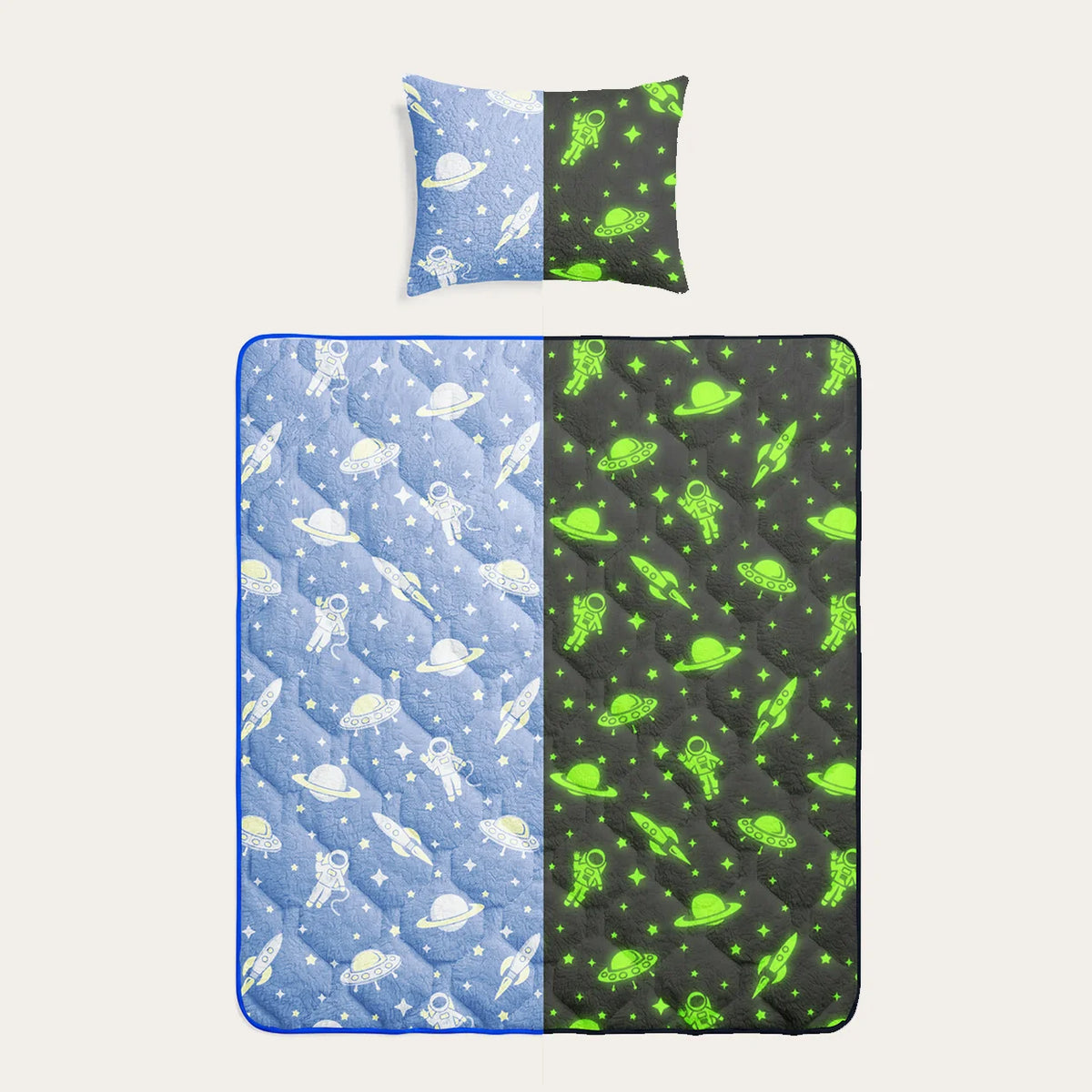 Wasbaar Kids All Season Dekbed | Glow In The Dark | Ruimte | Met Kussensloop