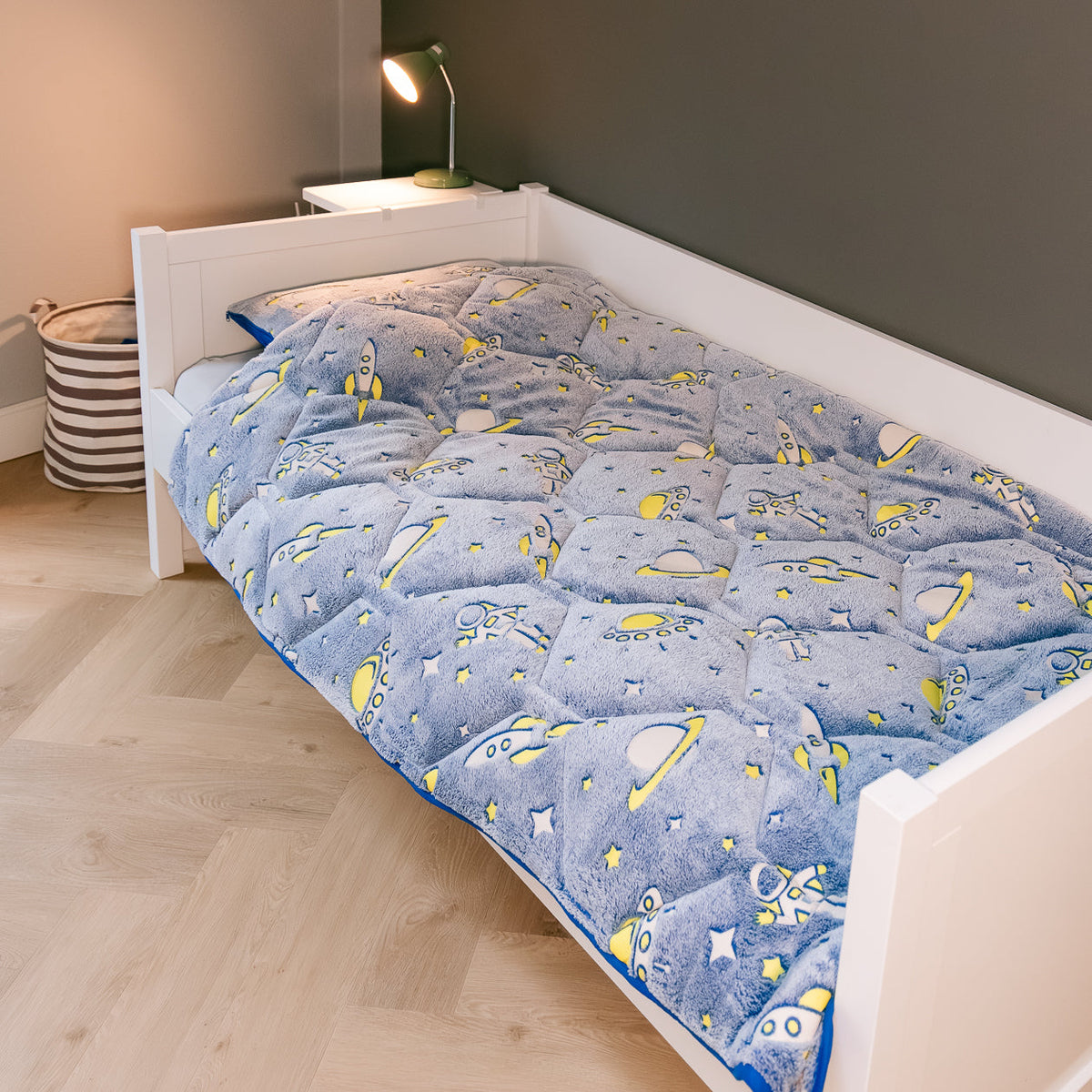 Wasbaar Kids All Season Dekbed | Glow In The Dark | Ruimte | Met Kussensloop