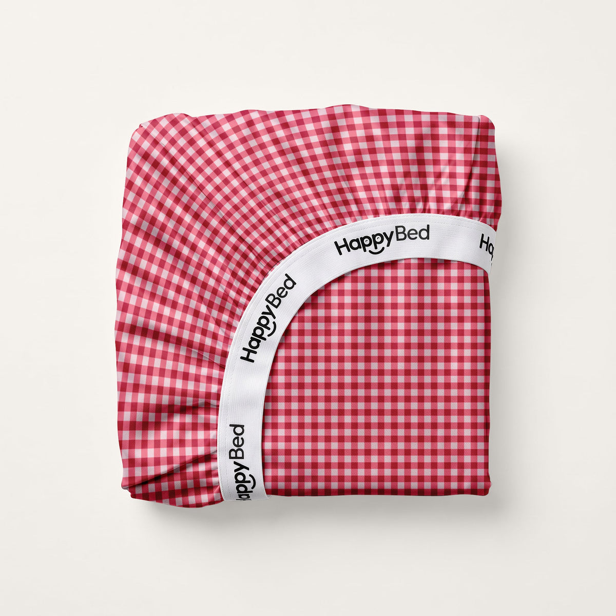 Hoeslaken | Gingham Burgundy | Katoen Satijn