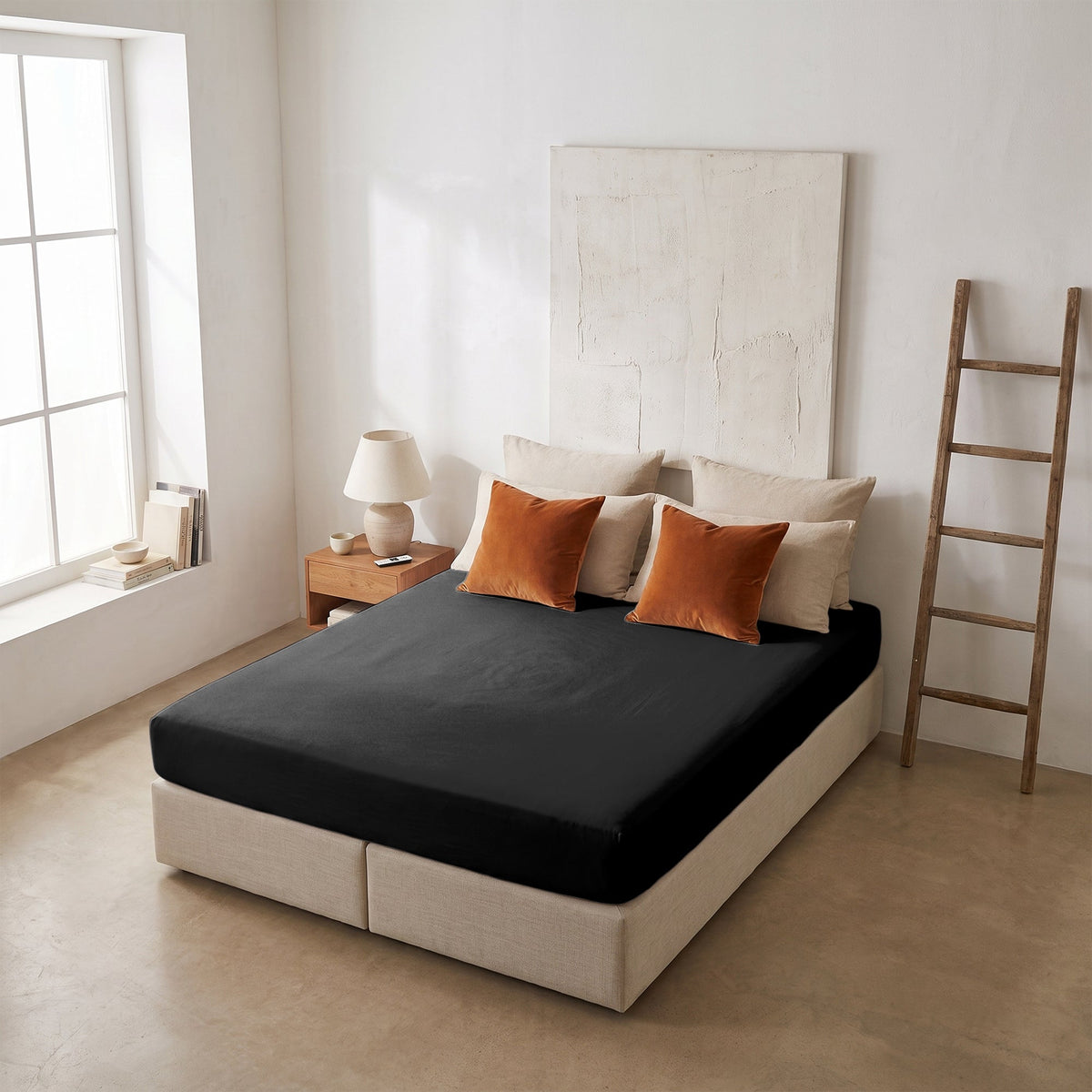 Thehappybed verkoelend Hoeslaken | Black | 100% geweven Katoen