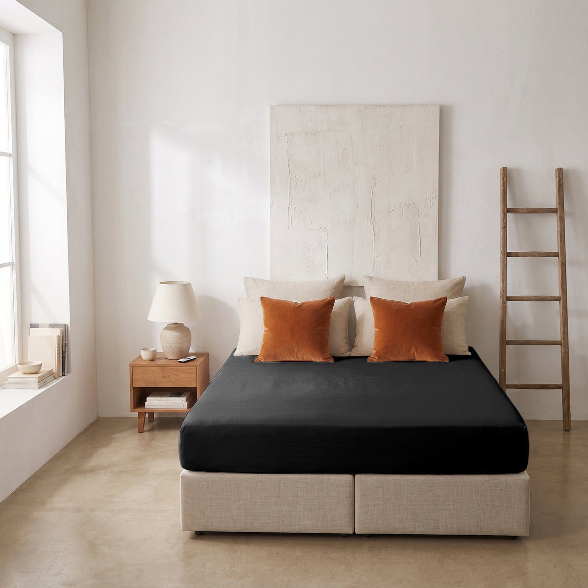 Thehappybed verkoelend Hoeslaken | Black | 100% geweven Katoen