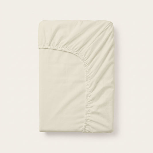 Thehappybed Verkoelend Hoeslaken | Creme | 100% geweven Katoen