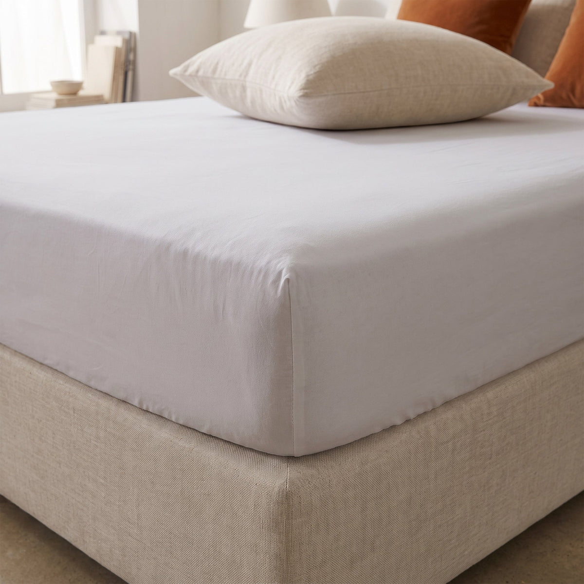 Thehappybed verkoelend Hoeslaken | Silver Grey | 100% geweven Katoen