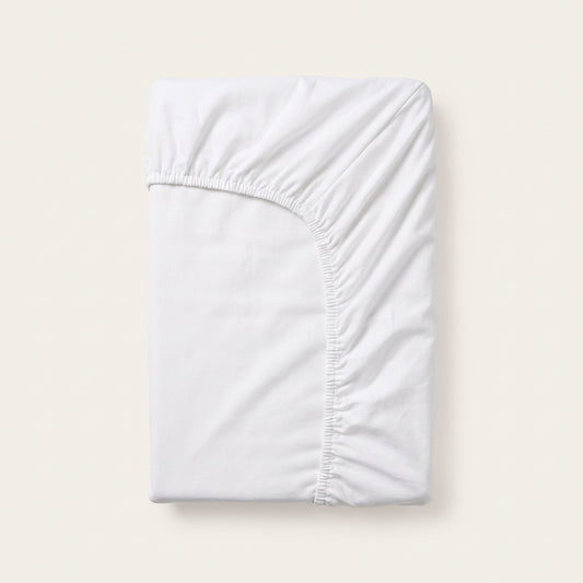 Hoeslaken | Split Topper | White | Katoen dubbel jersey