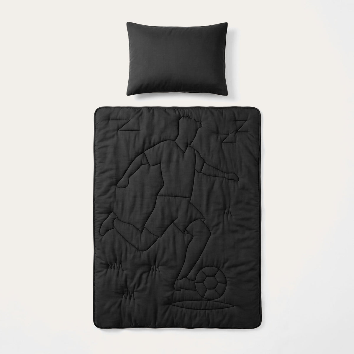 Wasbaar Kids All Season Dekbed | Voetbal Keeper | Black | Met Kussensloop
