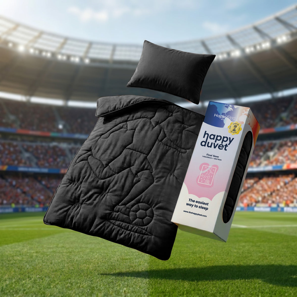 Wasbaar Kids All Season Dekbed | Voetbal Keeper | Black | Met Kussensloop