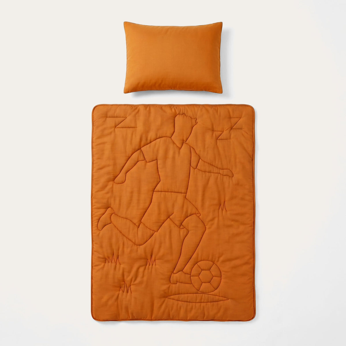 Wasbaar Kids All Season Dekbed | Voetbal Keeper | Oranje | Met Kussensloop