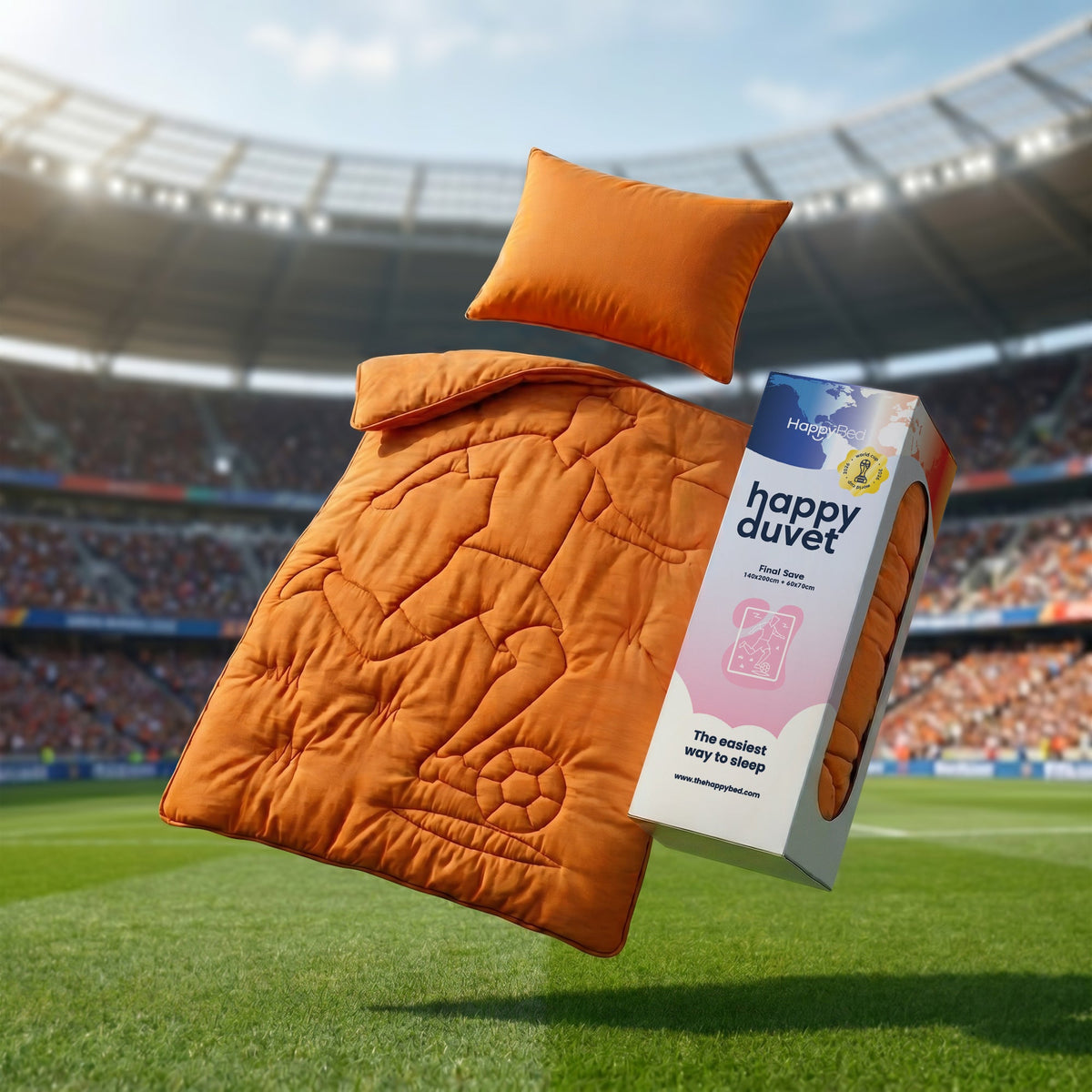 Wasbaar Kids All Season Dekbed | Voetbal Keeper | Oranje | Met Kussensloop