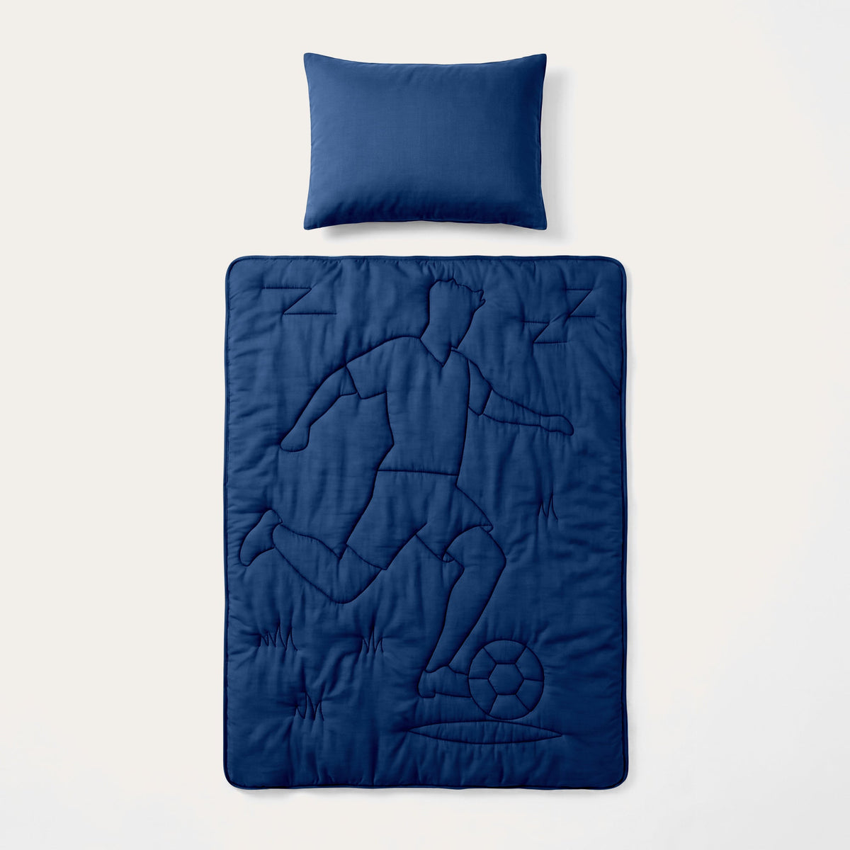 Wasbaar Kids All Season Dekbed | Voetbal Keeper | Navy | Met Kussensloop