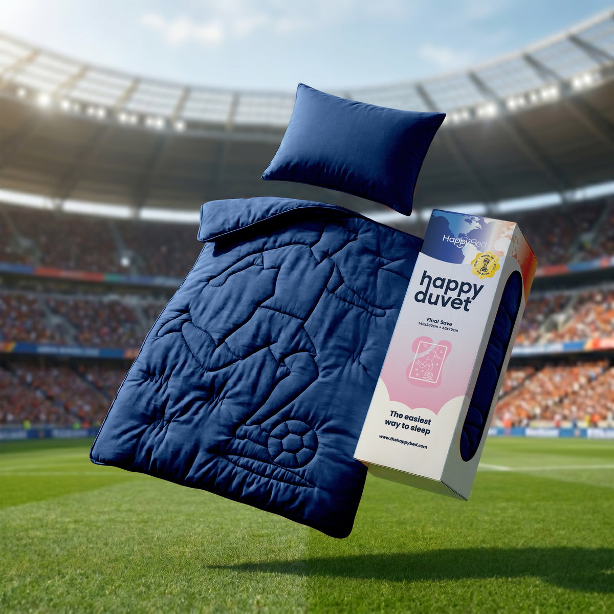 Wasbaar Kids All Season Dekbed | Voetbal Keeper | Navy | Met Kussensloop