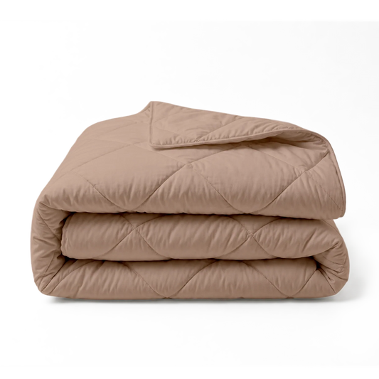 Thehappybed Percal zomerdekbed van licht ademend katoen voor koel en comfortabel slapen