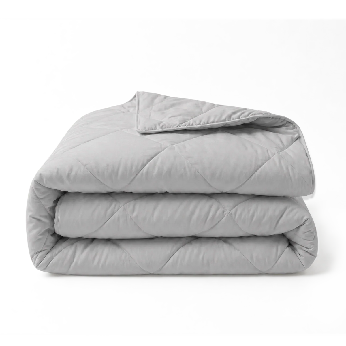 Thehappybed Percal zomerdekbed in pebble grey, licht en ademend percal katoen voor frisse zomernachten
