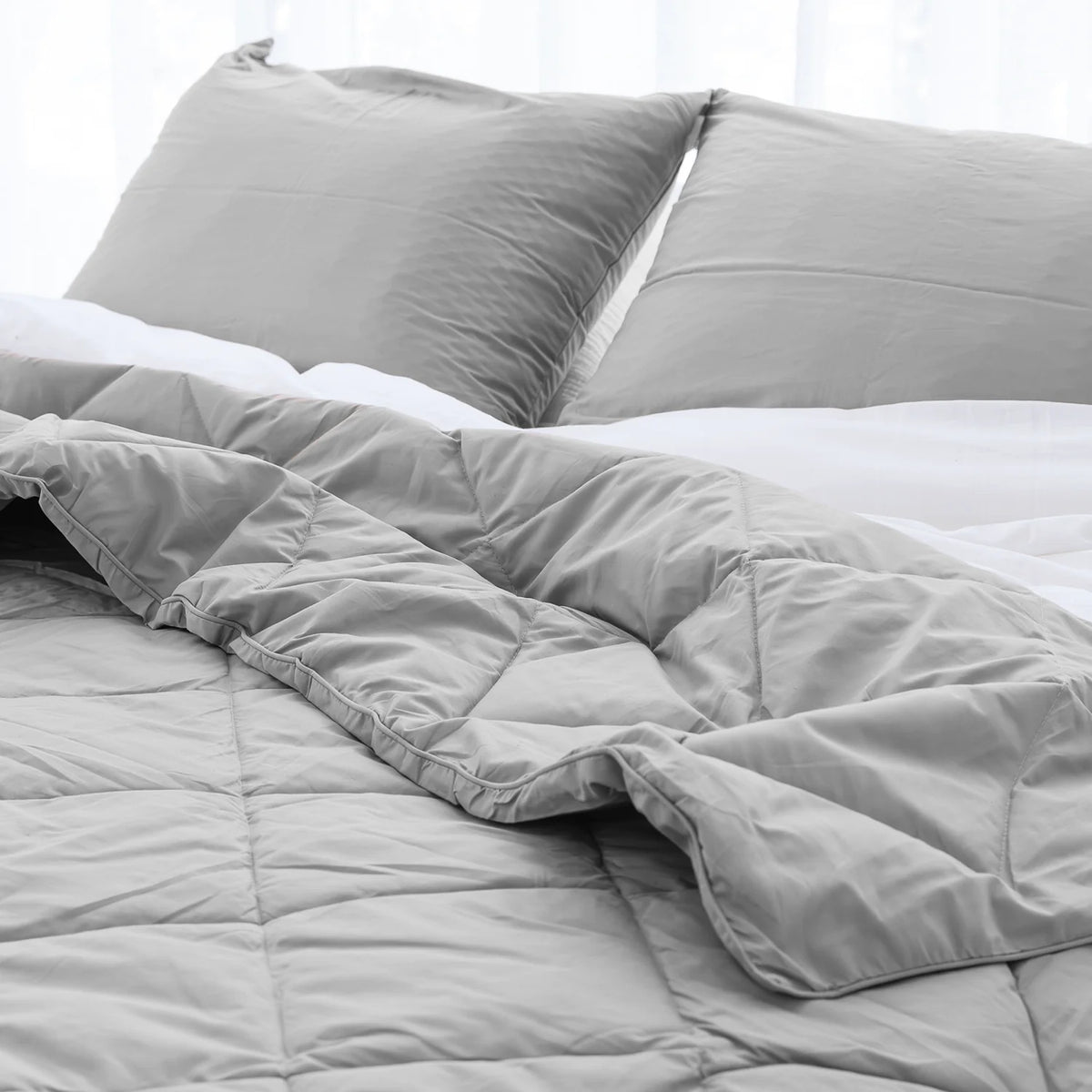 Summer sale bundel | Pebble grey | Wasbaar dekbed