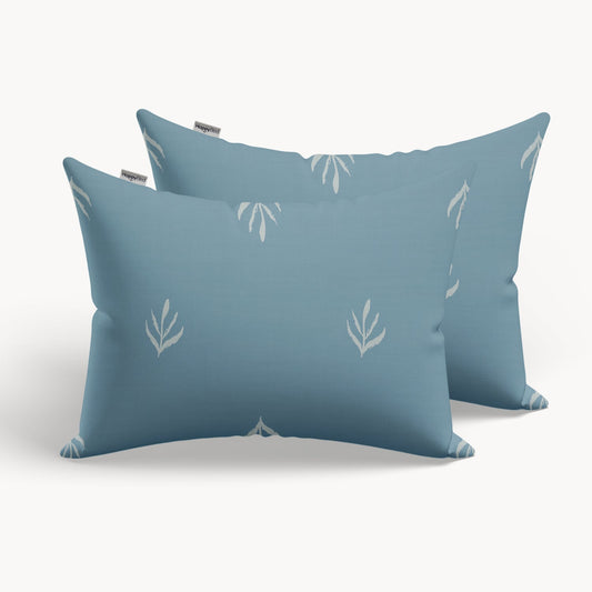 Thehappybed Premium katoenen kussenslopen 2 stuks Botanical Breeze percal katoen met hotelsluiting