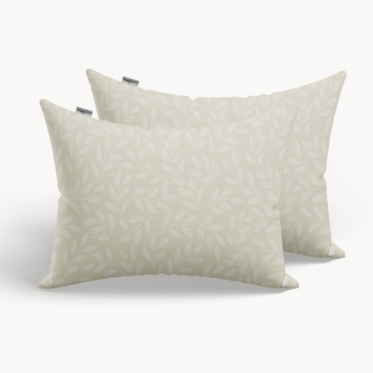 Thehappybed Sand Drift kussensloop set van 2 gemaakt van percal katoen met hotelsluiting voor luxe comfort