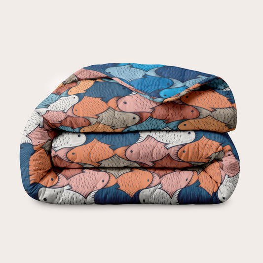 Wasbaar All Season Dekbed | A Fish Named Fred & Thehappybed | 3D Fish
