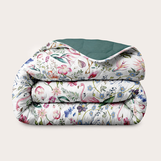 Wasbaar All Season Dekbed | A Fish Named Fred & Thehappybed | Flamingo