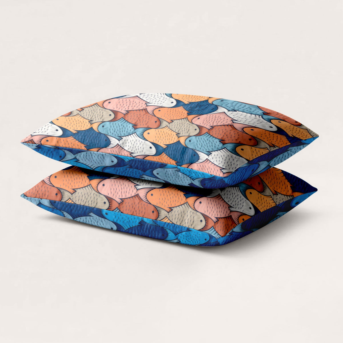 Kussenslopen | A Fish Named Fred & Thehappybed | 3D Fish | Set van 2