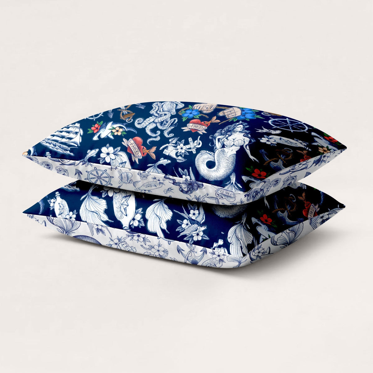 Kussenslopen | A Fish Named Fred & Thehappybed | Sea Paradise | Set van 2