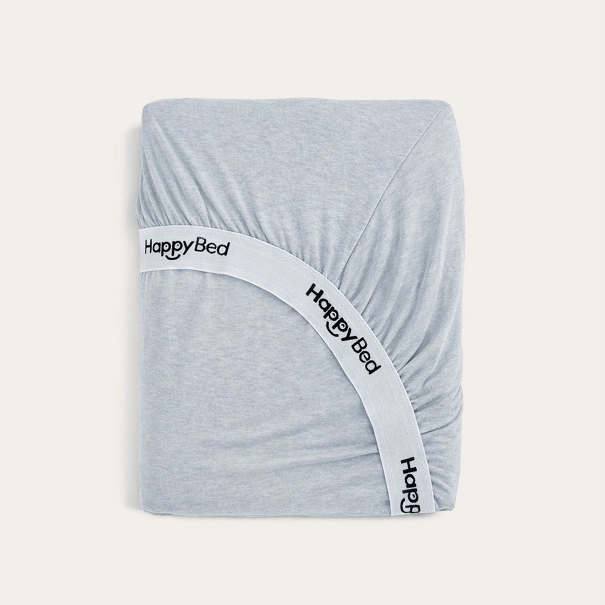 Thehappybed Jersey hoeslaken in zacht grijs katoen met elastische band voor perfecte pasvorm