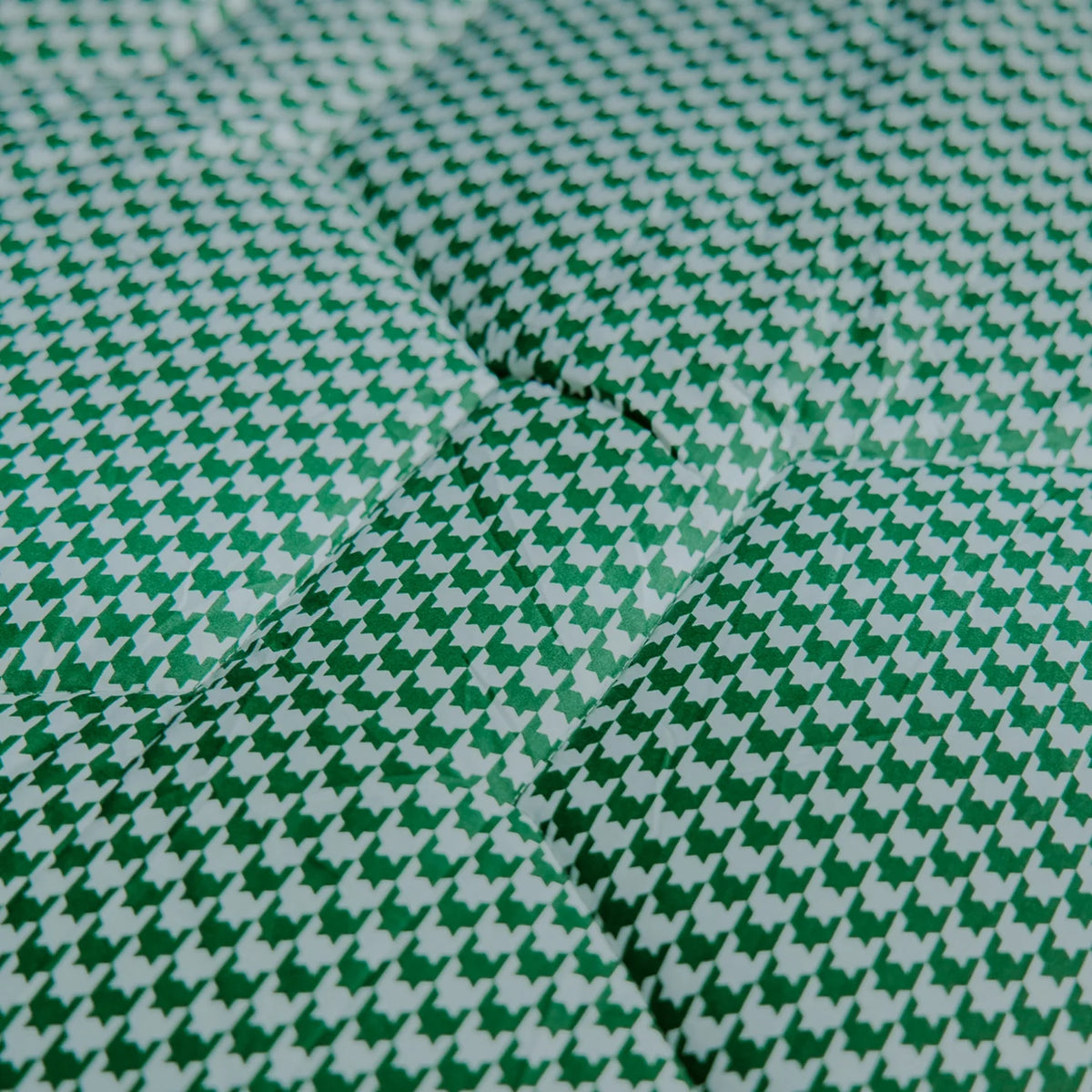 Wasbaar All Season Dekbed | Katoen Satijn | Houndstooth Green
