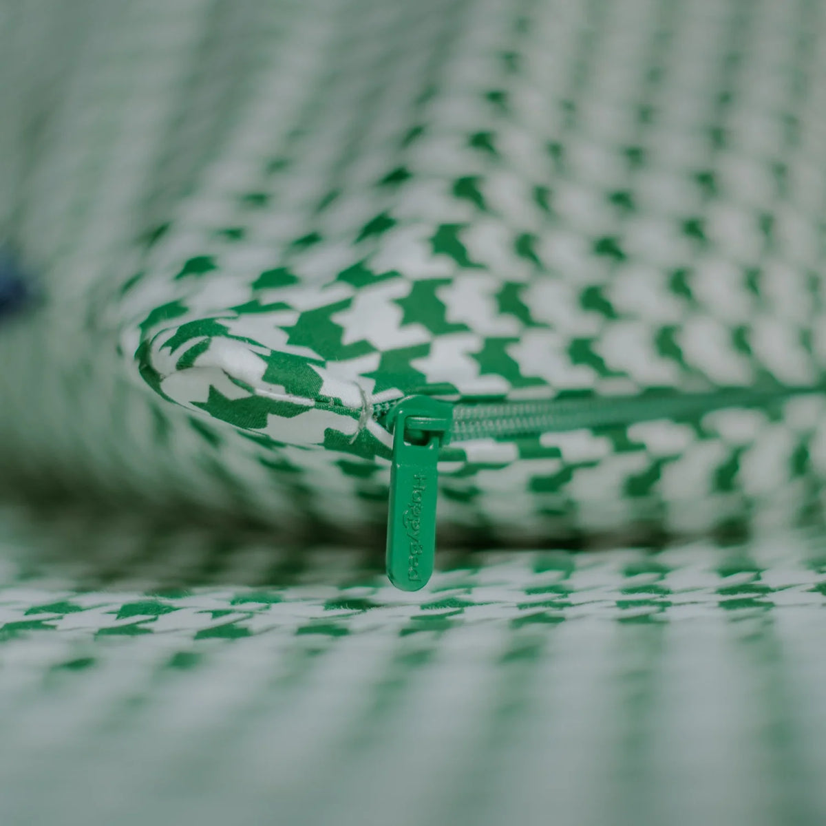 Kussenslopen | Katoen Satijn | Houndstooth Green | Set van 2