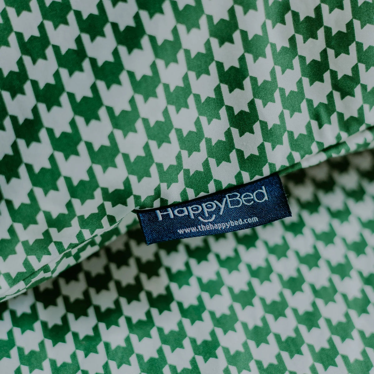 Kussenslopen | Katoen Satijn | Houndstooth Green | Set van 2