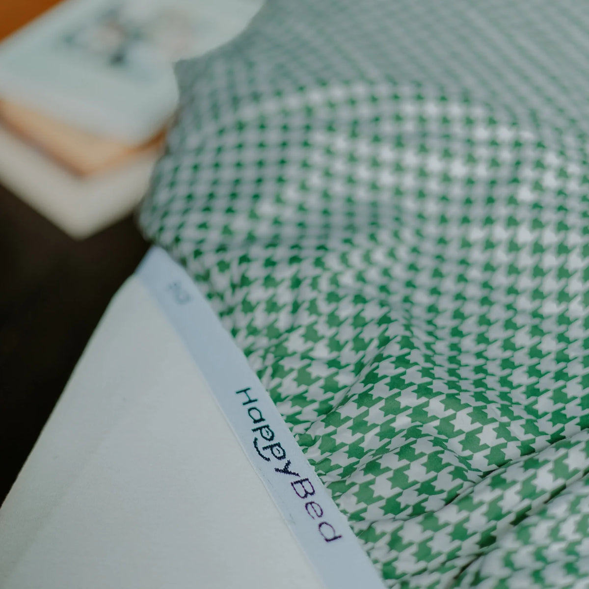 Hoeslaken | Houndstooth Green | Katoen Satijn
