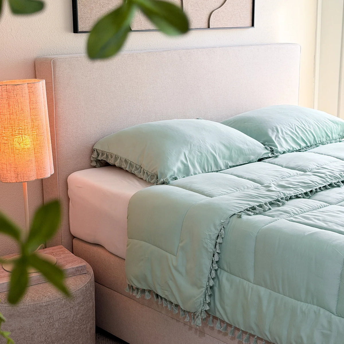 Wasbaar All Season Dekbed | Ibiza | Mint Green