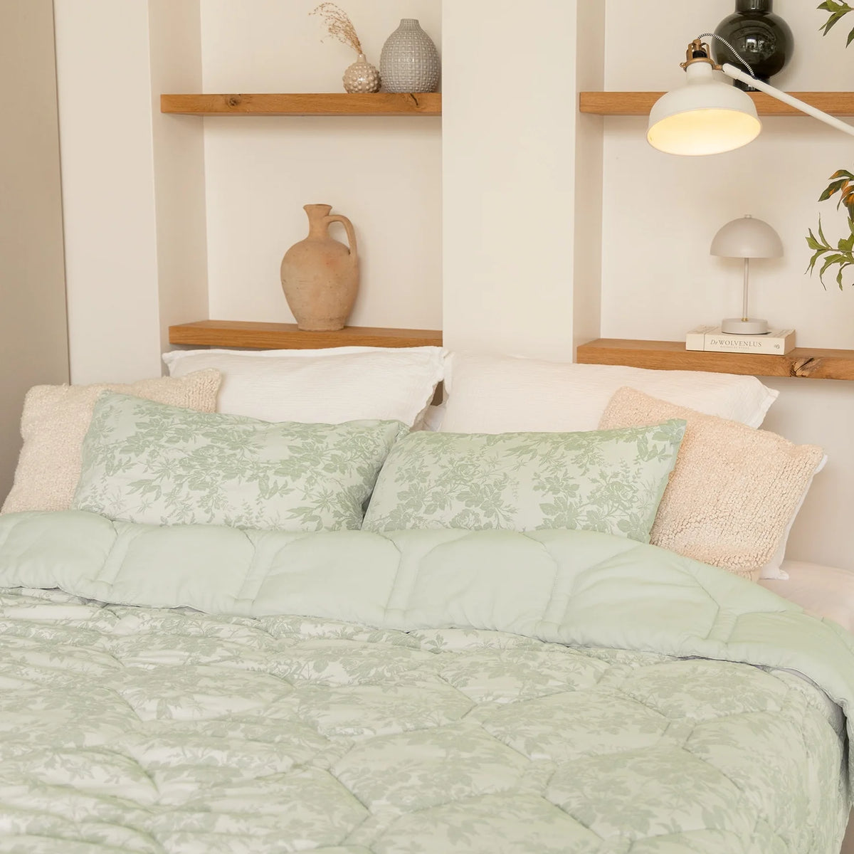 Kussenslopen | Jacquard | Mint | Set van 2