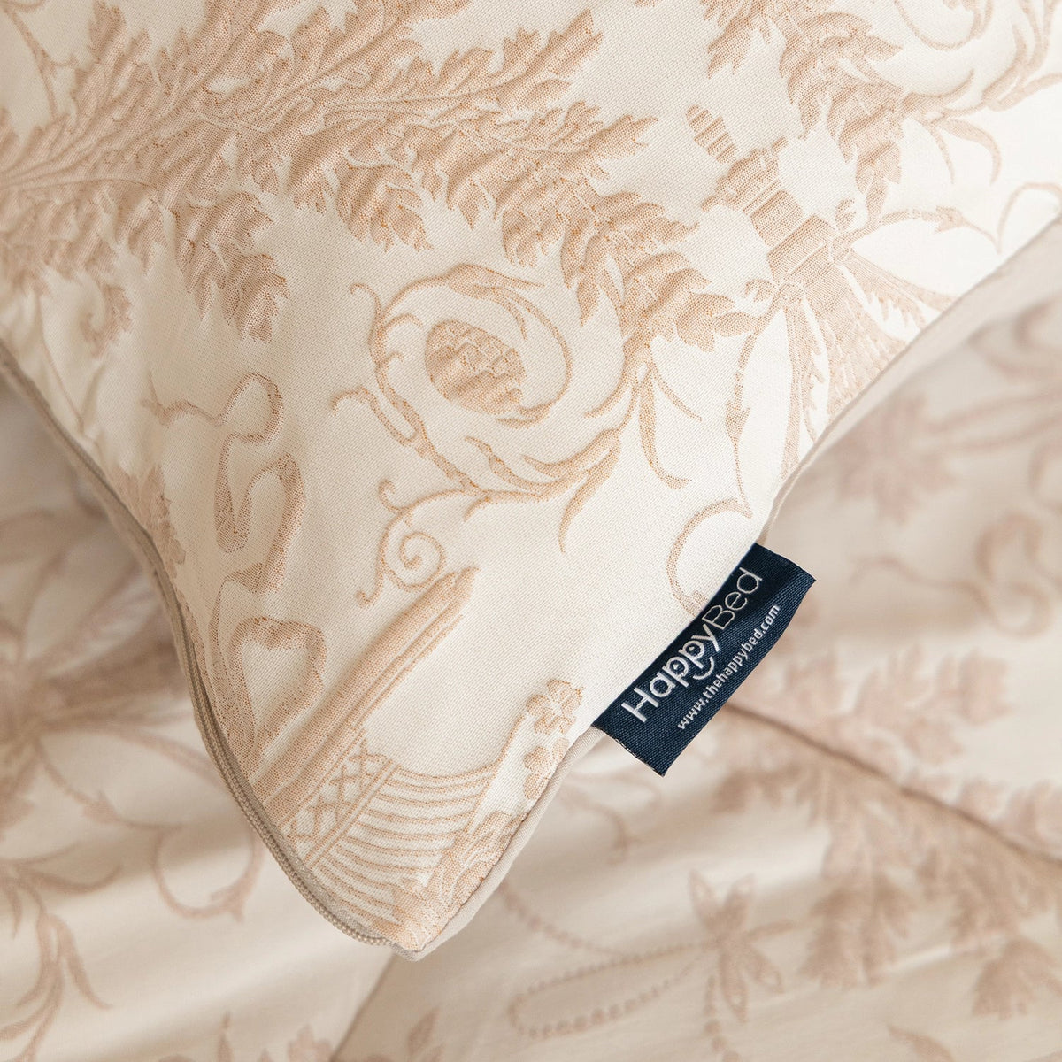 Kussenslopen | Jacquard | Taupe | Set van 2