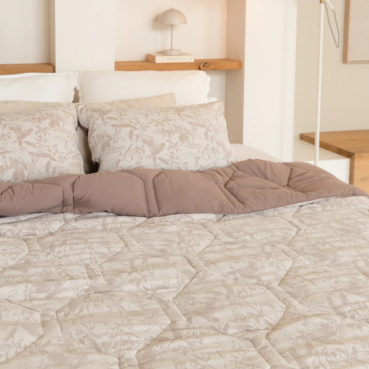 Wasbaar All Season Dekbed | Jacquard | Brown