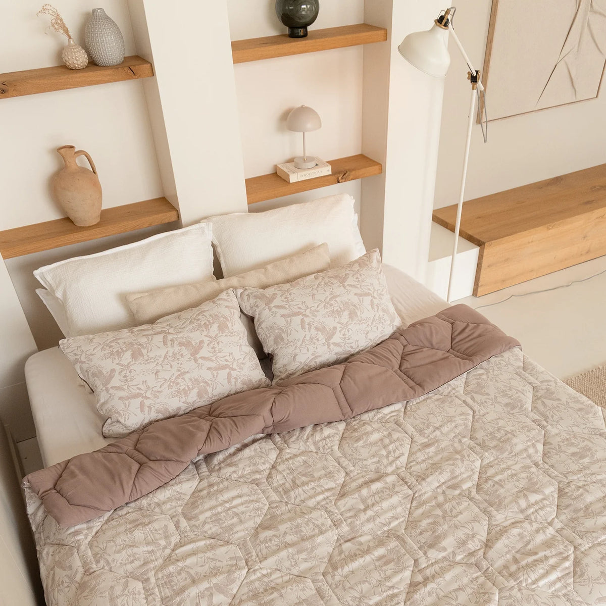 Wasbaar All Season Dekbed | Jacquard | Brown