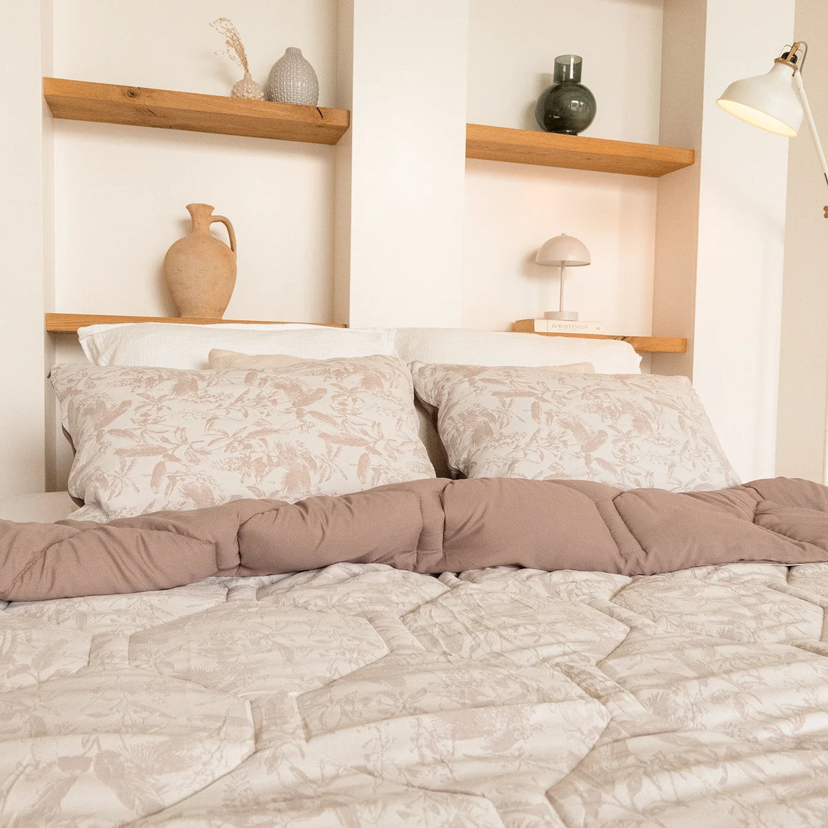 Kussenslopen | Jacquard | Brown | Set van 2