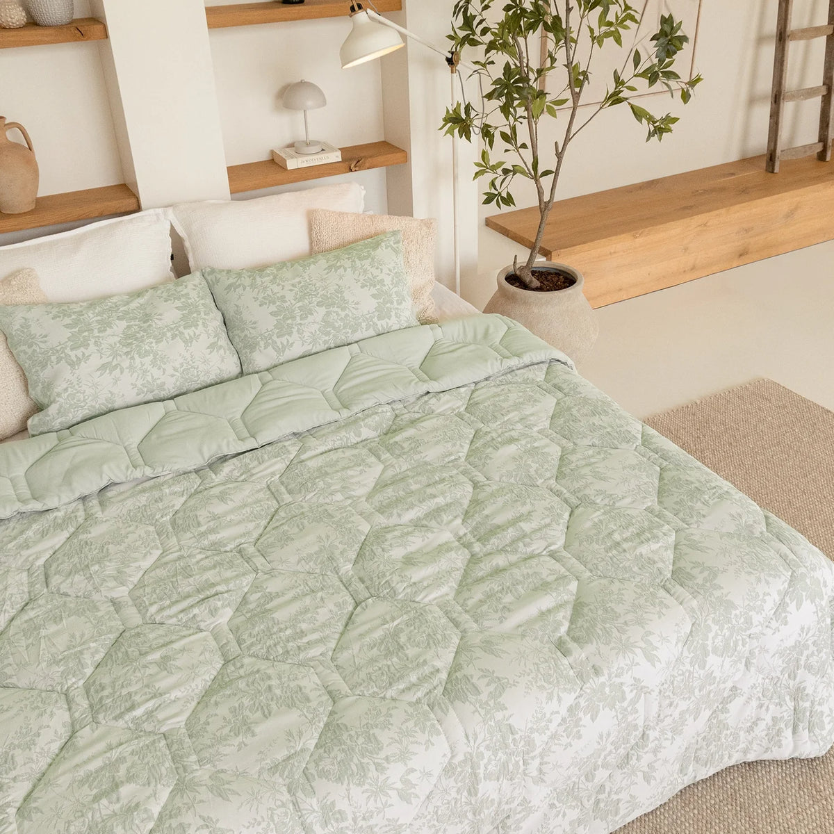 Wasbaar All Season Dekbed | Jacquard | Mint