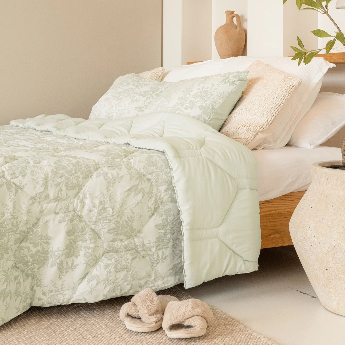 Wasbaar All Season Dekbed | Jacquard | Mint