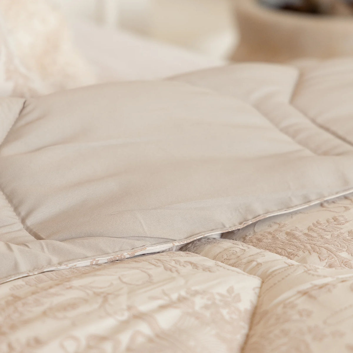 Wasbaar All Season Dekbed | Jacquard | Taupe
