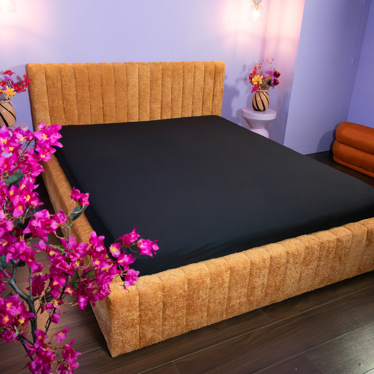 Thehappybed Hoeslaken | Katoen | Jersey Black