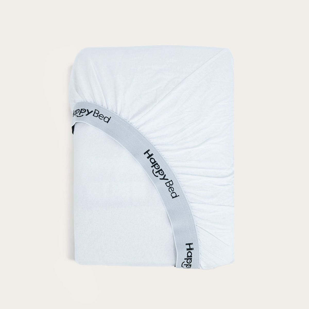 Thehappybed Jersey hoeslaken wit van zacht, ademend katoen met elastische band voor perfecte pasvorm