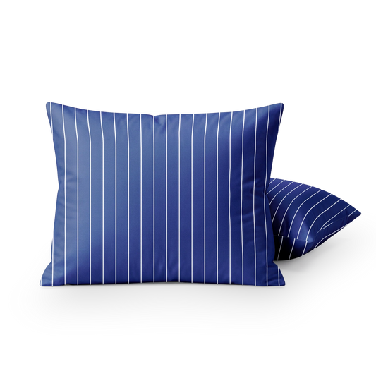 Kussenslopen | Katoen Satijn | Blue Stripes | Set van 2