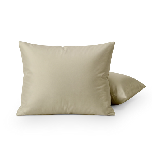 Kussenslopen | Katoen Satijn | Taupe | Set van 2