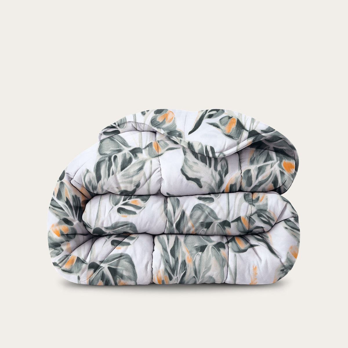 Jungle Plants dekbed met tropisch bladmotief, hypoallergeen en voor alle seizoenen