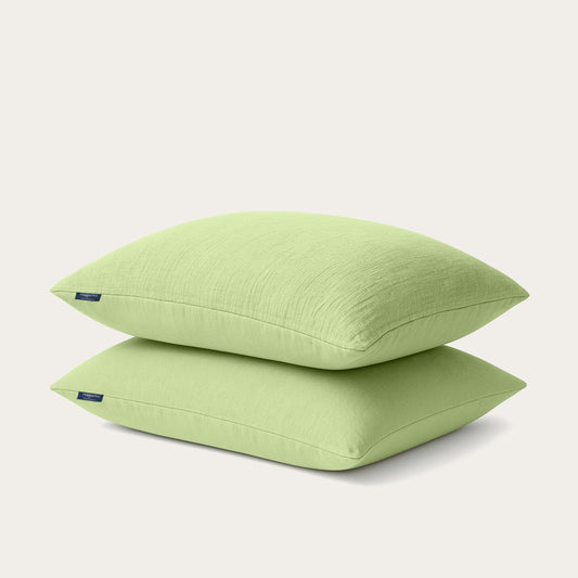 Kussenslopen | Mousseline | Light Green | Set van 2