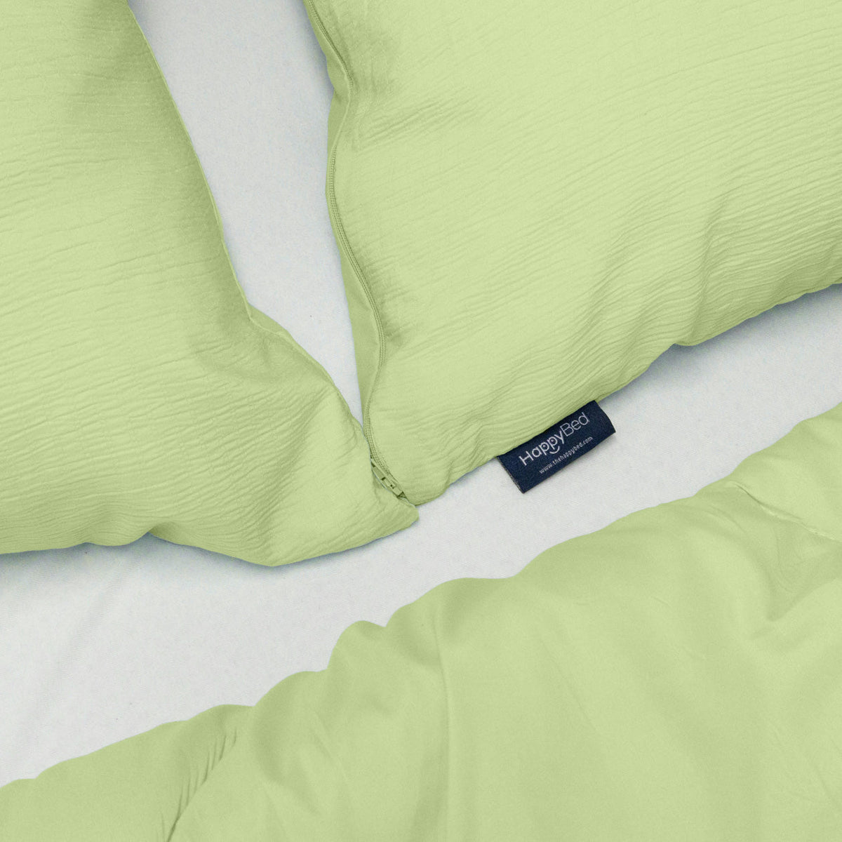 Kussenslopen | Mousseline | Light Green | Set van 2
