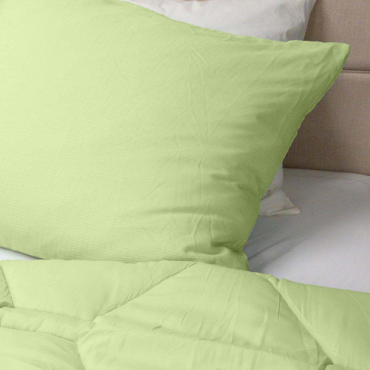 Kussenslopen | Mousseline | Light Green | Set van 2