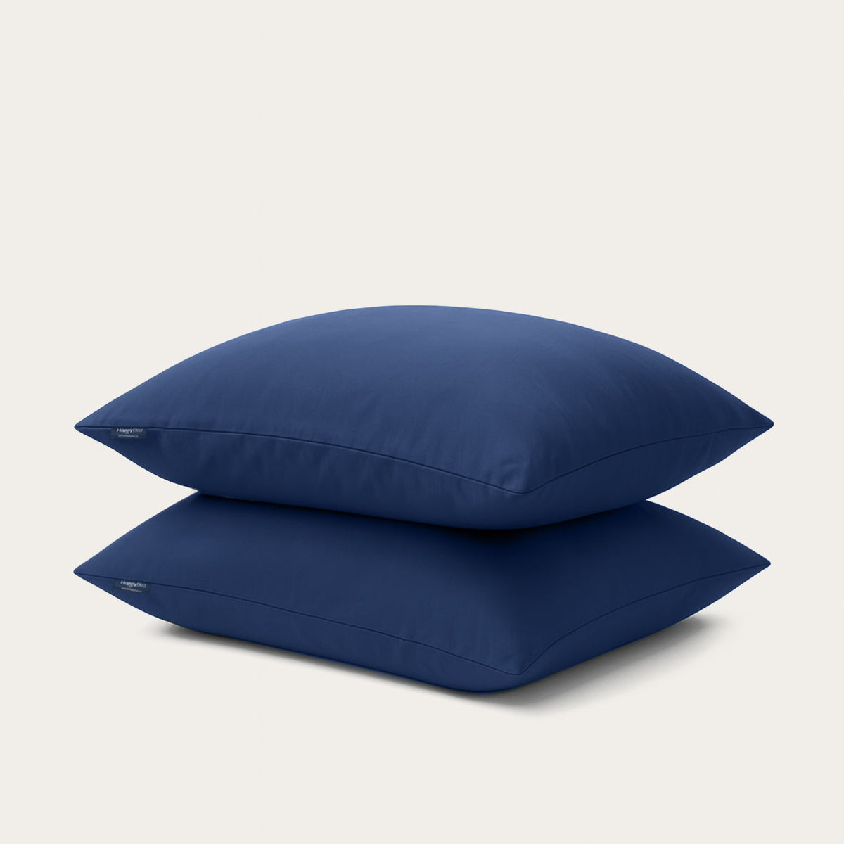 Set van 2 navy kussenslopen 60x70cm van 100% ademend microvezel met ritssluiting voor luxe comfort en stijl