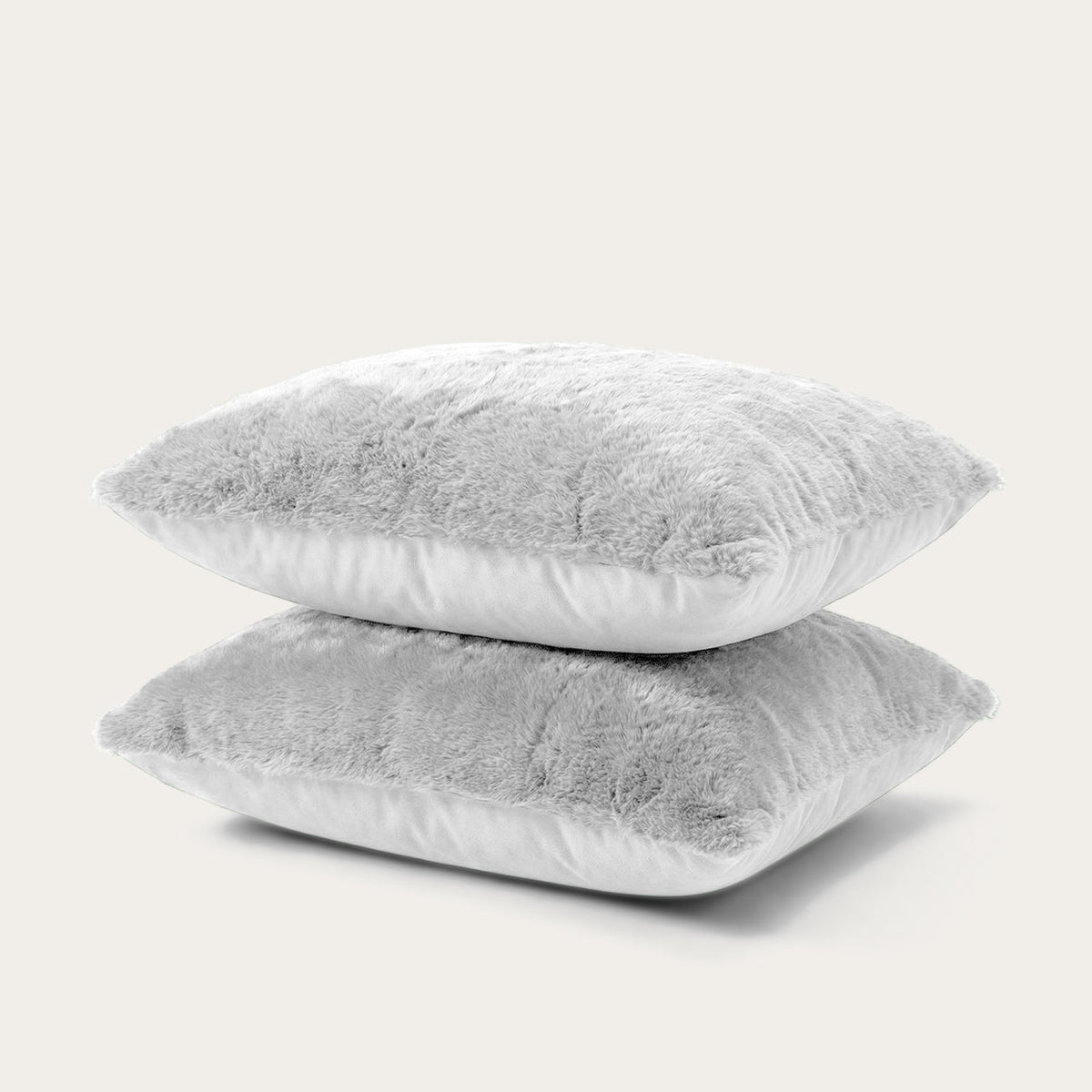 Kussenslopen | Teddy Plush | Grey | Set van 2