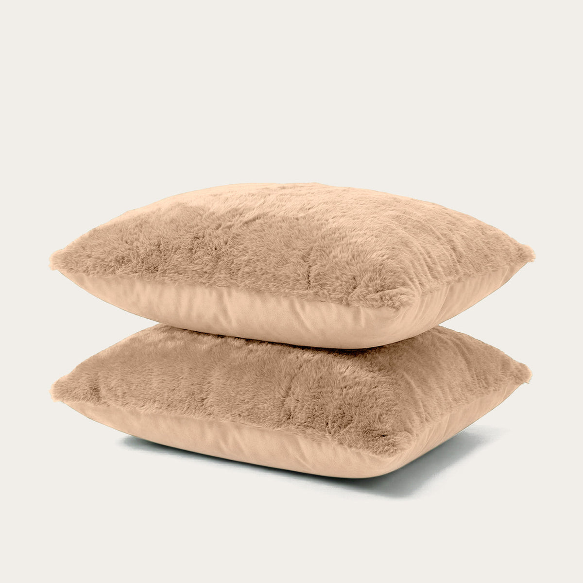 Kussenslopen | Teddy Plush | Taupe | Set van 2
