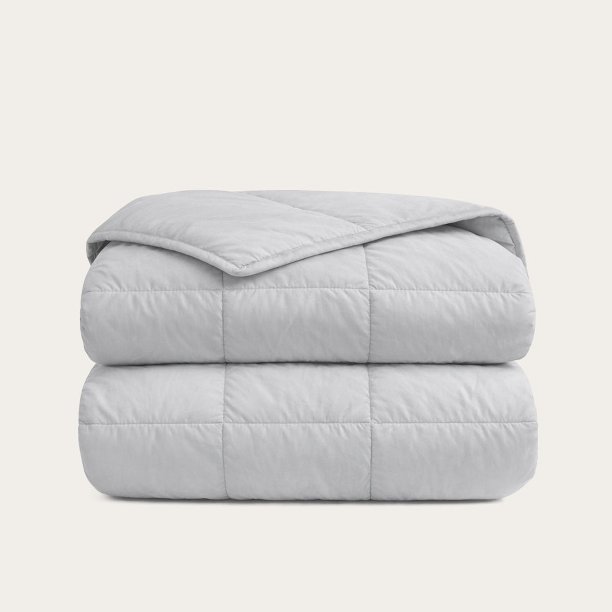 Thehappybed Premium dekbed grijs percal katoen voor alle seizoenen hypoallergeen en sneldrogend
